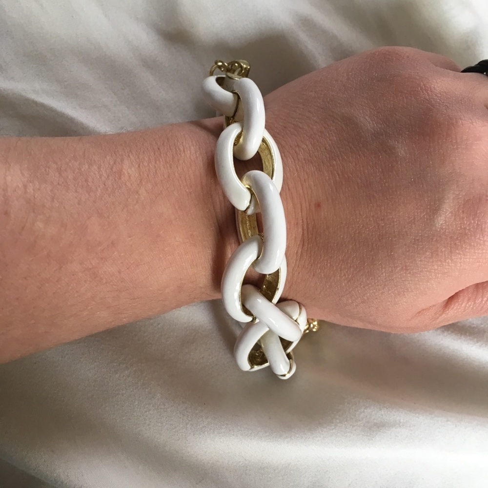 ❤️❤️❤️❤️❤️🆕WHITE LINK ENEMAL BRACELET - Picture 7 of 7